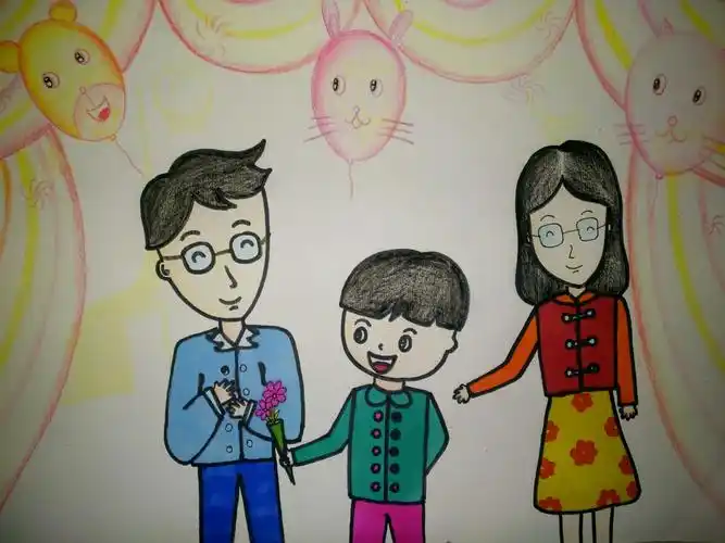 霞光思维美术《全家福》