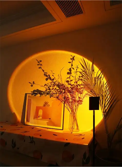 光环背景灯日落灯网红氛围灯落日灯拍照摄影灯投影夕阳灯卧室客厅