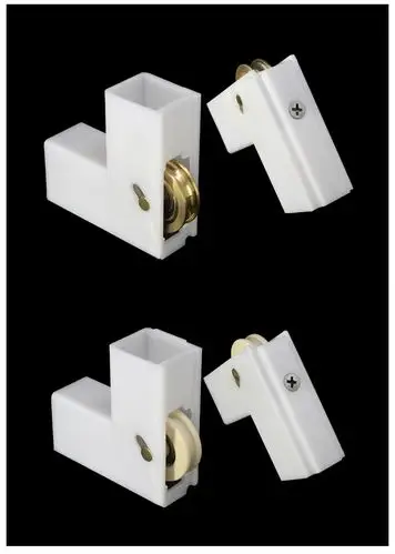 蒙莱奇直角滑轮老式铝合金窗轮子推拉移门窗户滚轮角码连接器配件