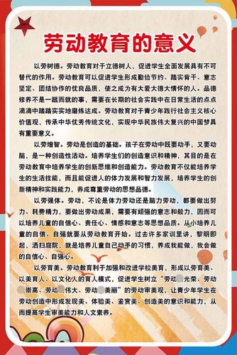m769学校开展劳动教育的意义宣传挂图贴纸画展板喷绘海报印制2223