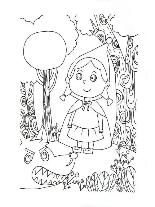 儿童创意美术  #少儿创意美术  #儿童画  #小红帽  #创意美术儿童画