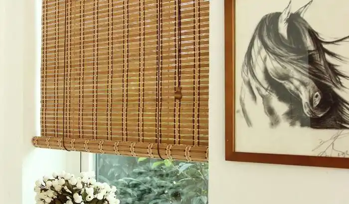 居贝定做竹卷帘 竹帘 罗马帘 门帘隔断阳台竹窗帘定制j17.