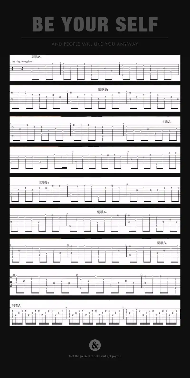 《蒲公英的约定》超简单指弹吉他谱 已经分不清楚,是友情还是爱 - 抖