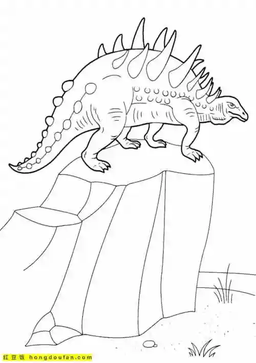 三角龙,专注力,伶盗龙,侏罗纪,侏罗纪公园,假期生活,分步简笔画,剑齿