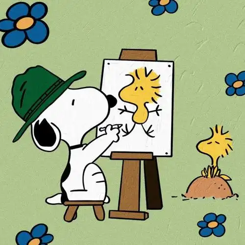 史努比绿色系头像