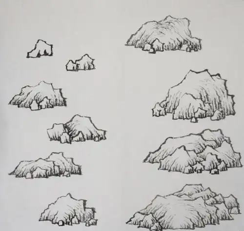 国画教程工笔山水石头怎么皴