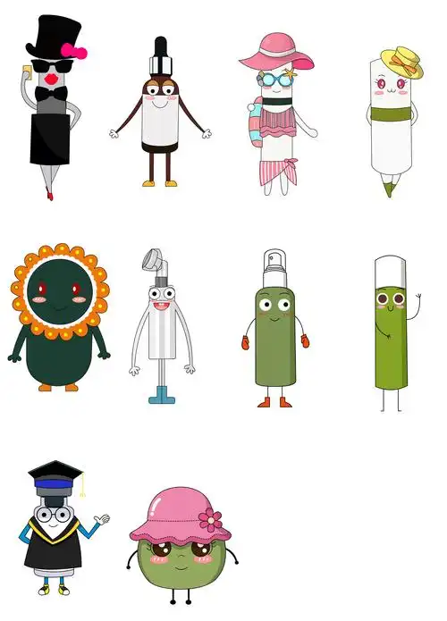 护肤品拟人化人物设计|动漫|其他动漫|小熊金桔 - 原创作品 - 站酷 (z