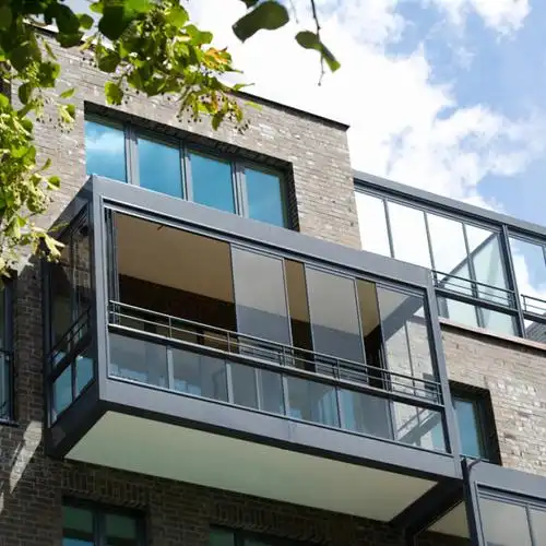 福临门世家全开折叠框封阳台休闲窗窄边框全景无框阳台窗