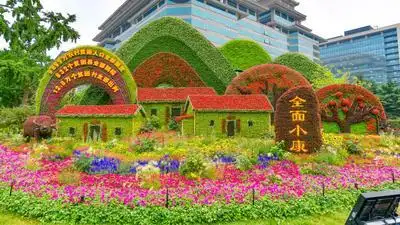 北京建党百年主题花坛