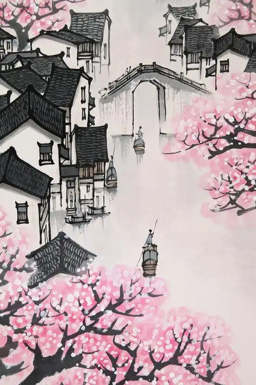 宋文治(附鉴定和边跋)《江南春朝》