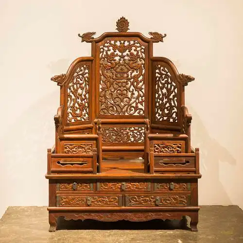 清 黄花梨五屏式龙纹镜台 - 明清家具研习社