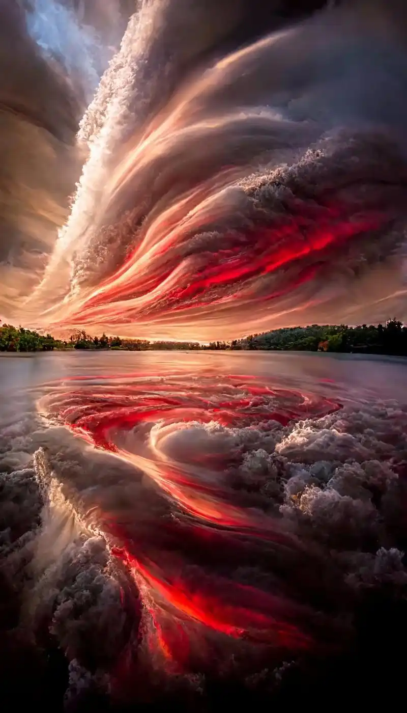 天空打翻了调色盘,这么惊艳的火烧云,你想和谁一起看?旅行天空 - 抖音