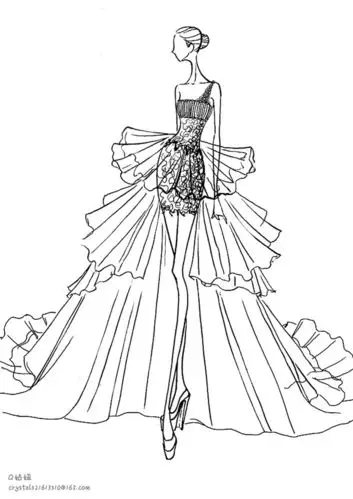 长裙礼服设计图