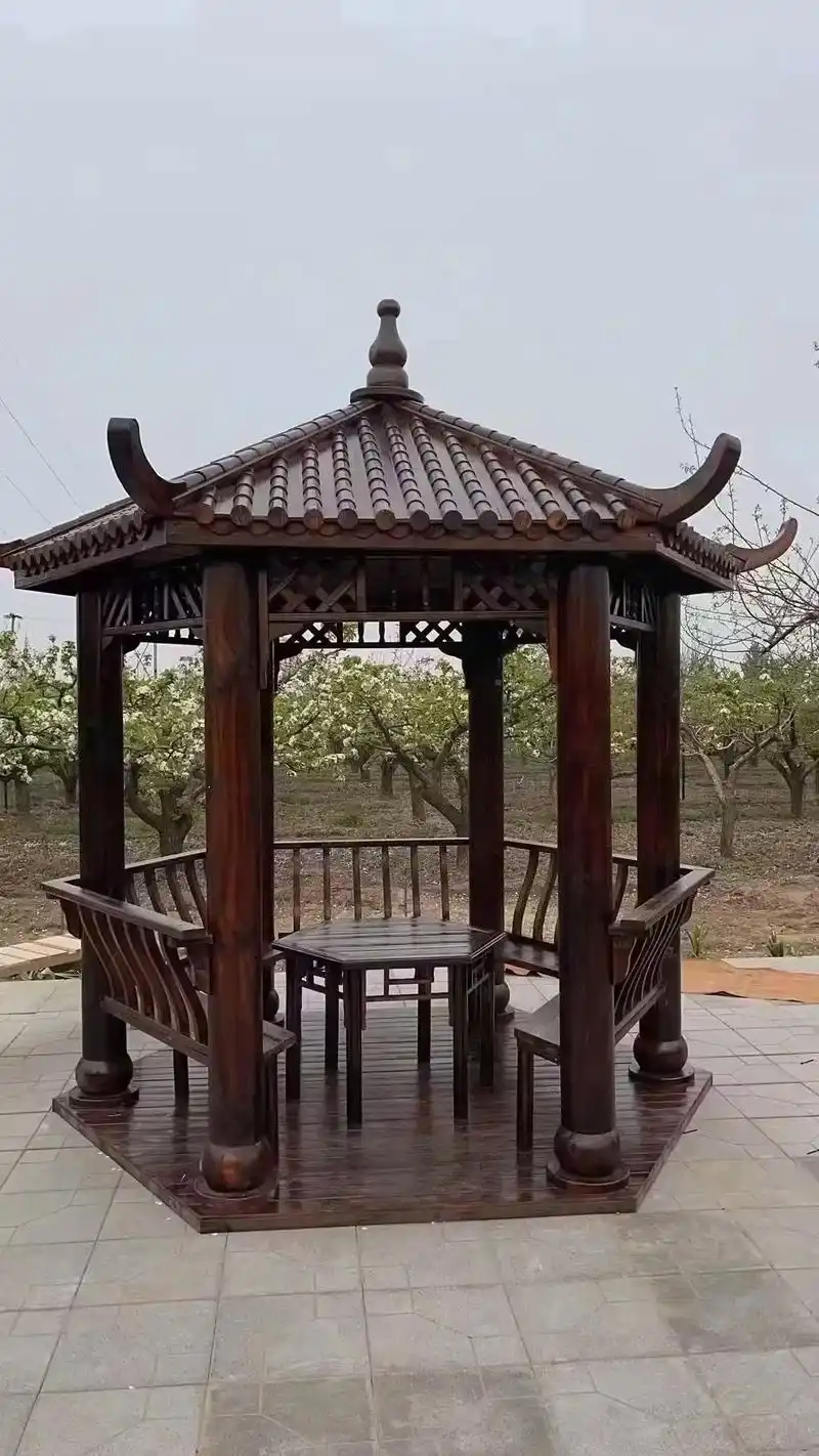 山西防腐木凉亭古建凉亭厂家批发. 凉亭作为供人休息的地方, - 抖音