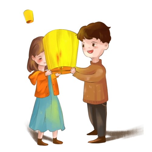 免费50款古风中国风孔明灯png免抠素材187期