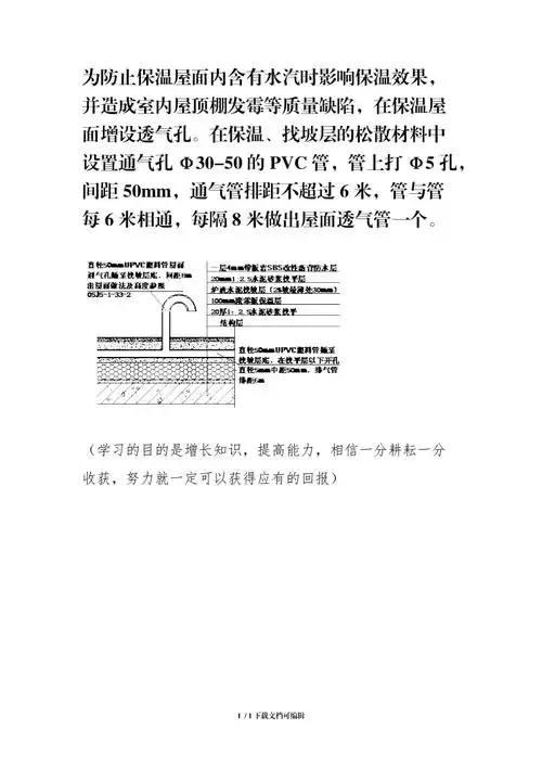 屋面排气管做法
