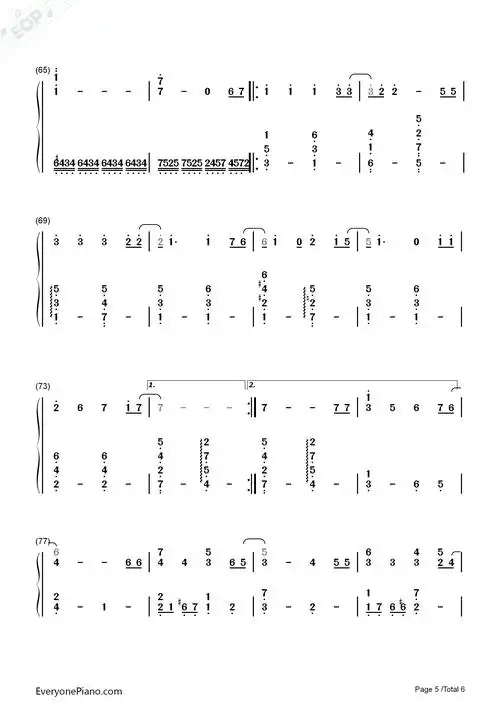 奇迹再现-迪迦奥特曼主题曲双手简谱预览5-钢琴谱文件(五线谱,双手