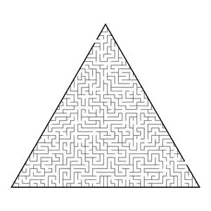 儿童和成年人的游戏. 儿童拼图. 一个入口一个出口. 迷宫难题.