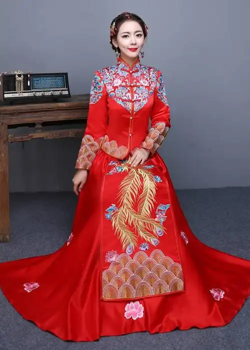 新娘敬酒造型,还属红调最惊艳!