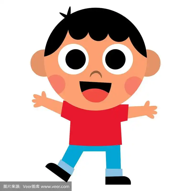 卡通可爱的孩子