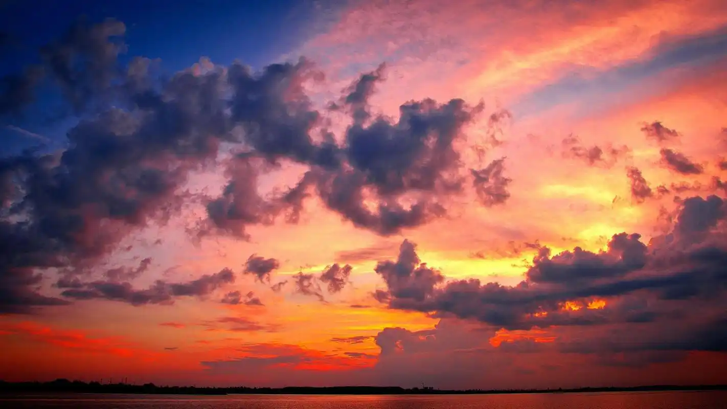 唯美夕阳自然风光高清桌面壁纸