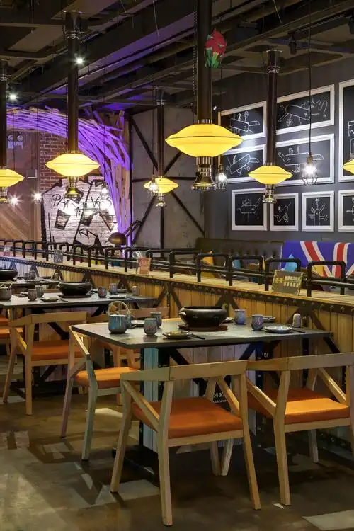 烤肉店装修设计实景图-【城起设计公司】装修效果图