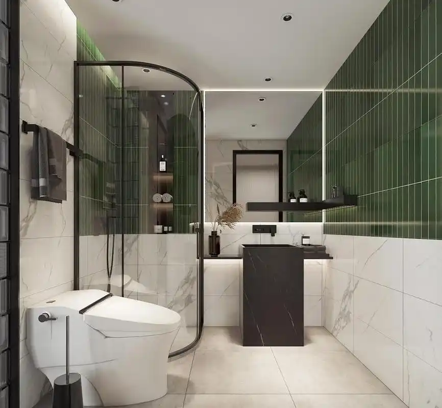 卫生间设计效果图,简洁明快.  你喜欢这样的装修吗?喜欢点个赞吧.