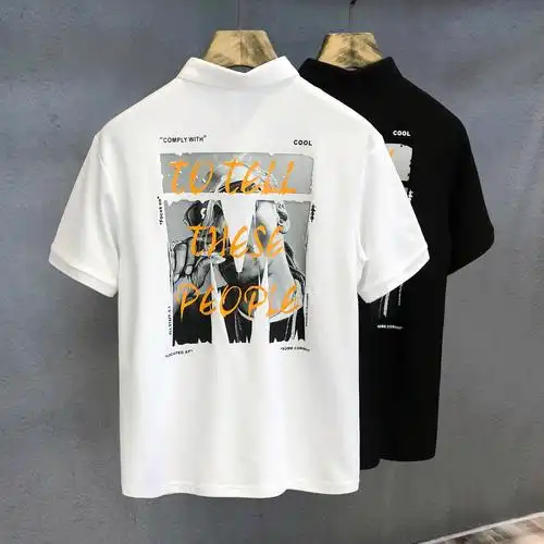 欧美黑人头像印花潮牌翻领polo衫男士痞帅合体夏季短袖t恤男上衣