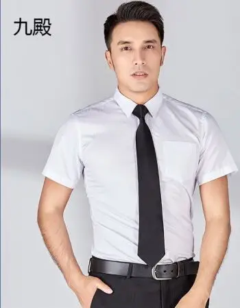 九殿2018男女公务员夏季职业装衬衫销售工装短袖白衬衫白领工作服衬衣