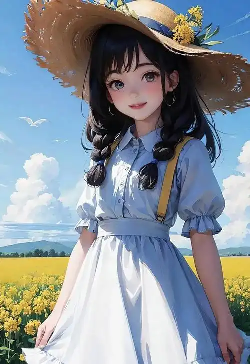 唯美头像〡戴帽子的女孩,陌上花开,可缓缓归矣