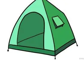 帐篷儿童画怎么画 帐篷简笔画好看