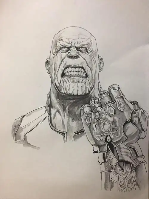 html 标签:                          国画漫威灭霸复仇者联盟手绘