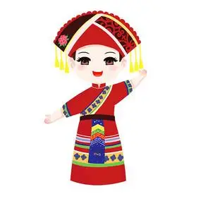 卡通五十六个民族元素图片(55张)