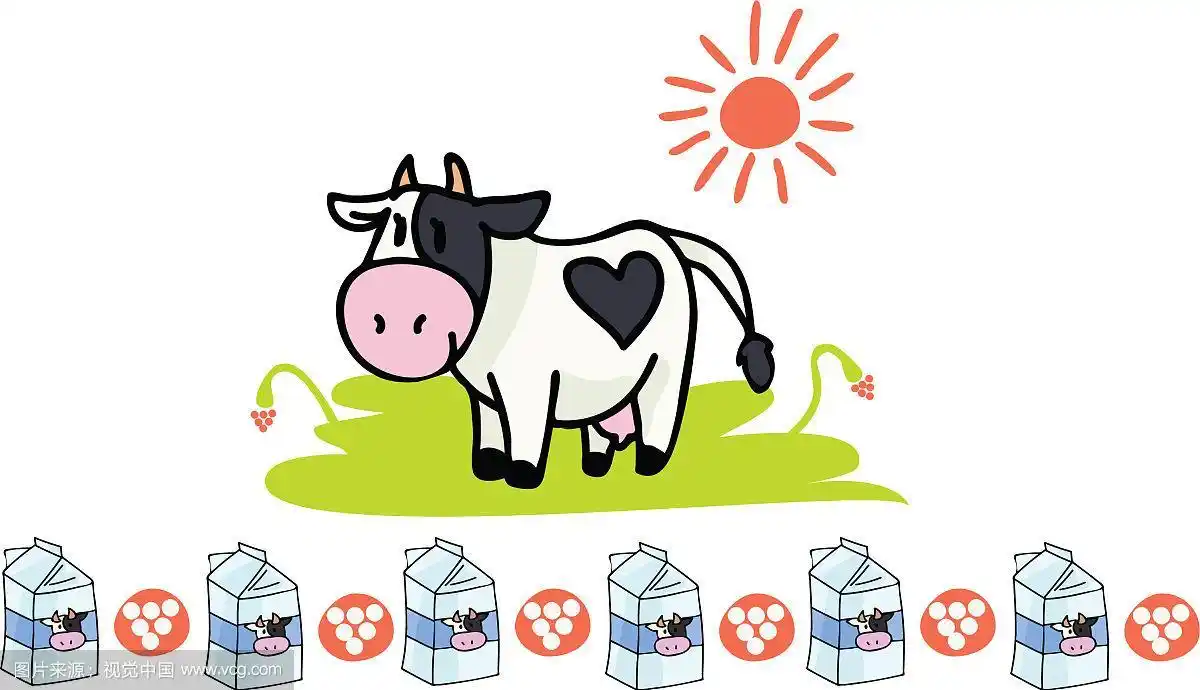 可爱的奶牛卡通图案