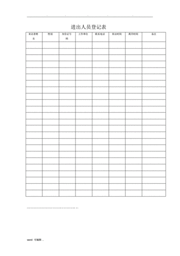 进出人员登记表格模板.pdf 1页