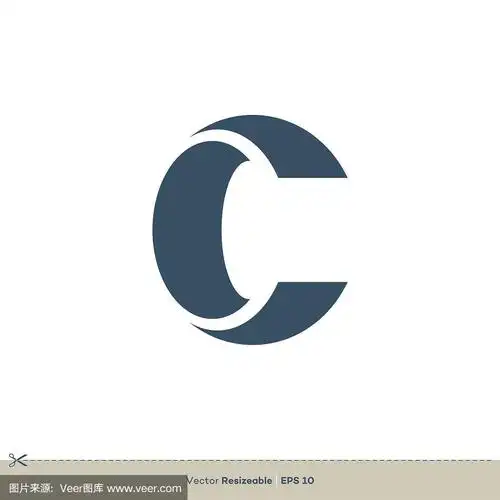 c字母矢量标志模板插图设计.向量eps 10.