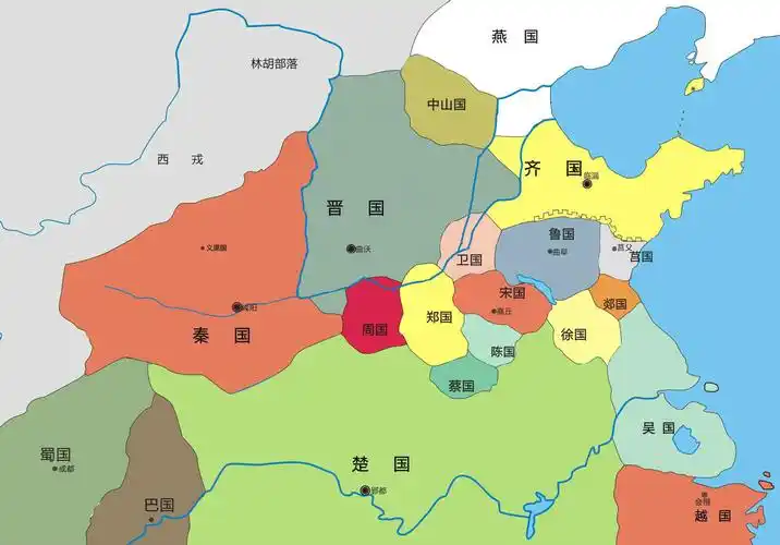 春秋时期地图参考 春秋时期,全国共分为一百四十多个大小诸侯国,而