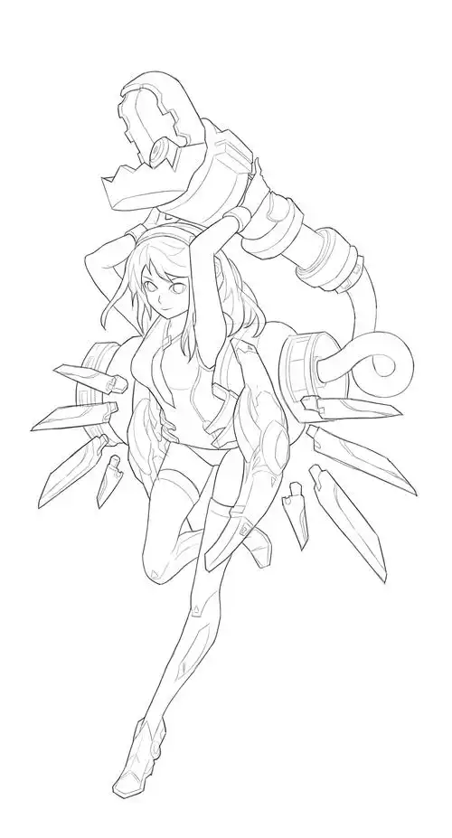 机械女|插画|游戏原画|锐勇_原创作品-站酷zcool