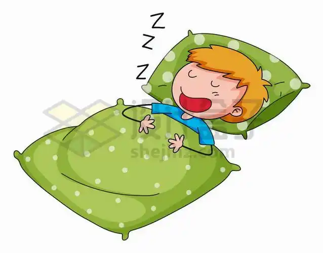正在睡觉的卡通小男孩png图片免抠矢量素材