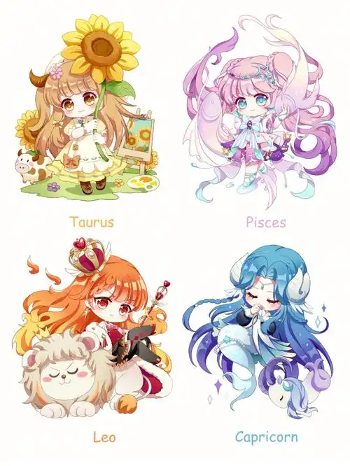 q版十二星座拟人中绘画合集头像画画分