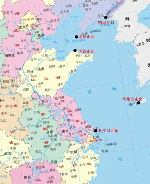 东海范围底图自标准地图服务系统黄海南边是东海北起中国长江口北岸到