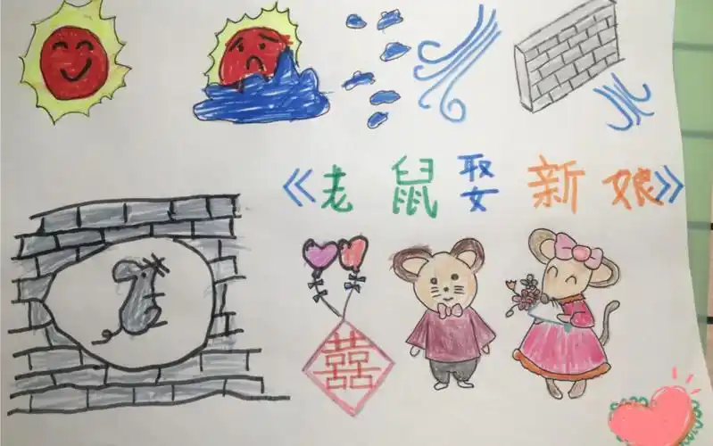 【面】小学生《老鼠娶新娘》故事画