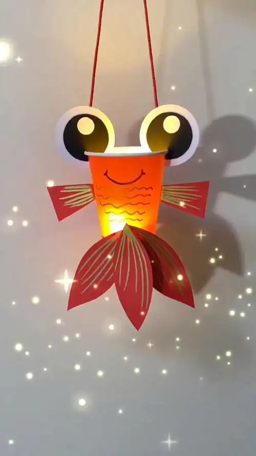 手工制作#和孩子用纸杯来做,漂亮的中秋节灯笼吧-度小视