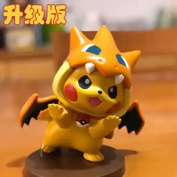 皮卡丘手办宠物小精灵cos公仔q版迪士尼漫威小贱贱口袋妖怪模型喷火龙