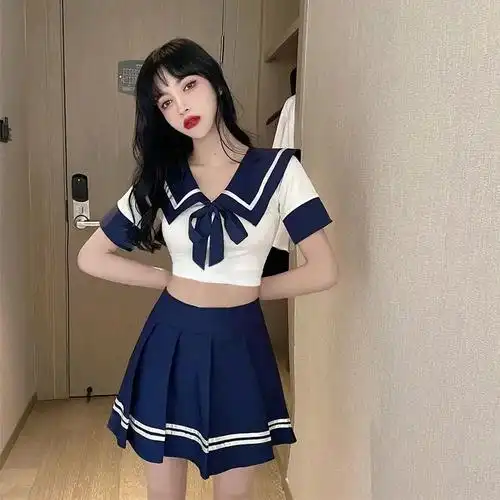 jk制服分体泳衣女夏可爱日系网红新款保守裙子显瘦小胸仙气泳装