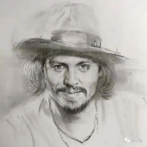 好看男生素描头像彩色高清图