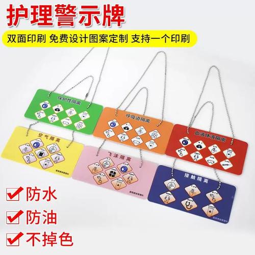 接触隔离警示牌飞沫隔离标识牌空气隔离吊牌特殊用药安全护理挂牌