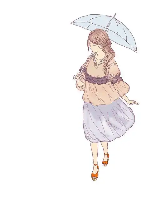 打伞的少女|动漫|单幅漫画|粟子果果 - 原创作品 - 站酷 (zcool)