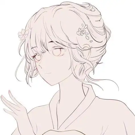 二次元古风头像女简笔画 女生头像图片大全 -【爱个性】