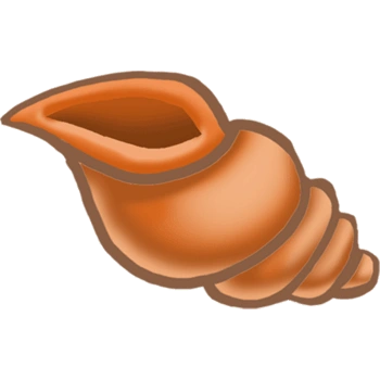 卡通海螺矢量图